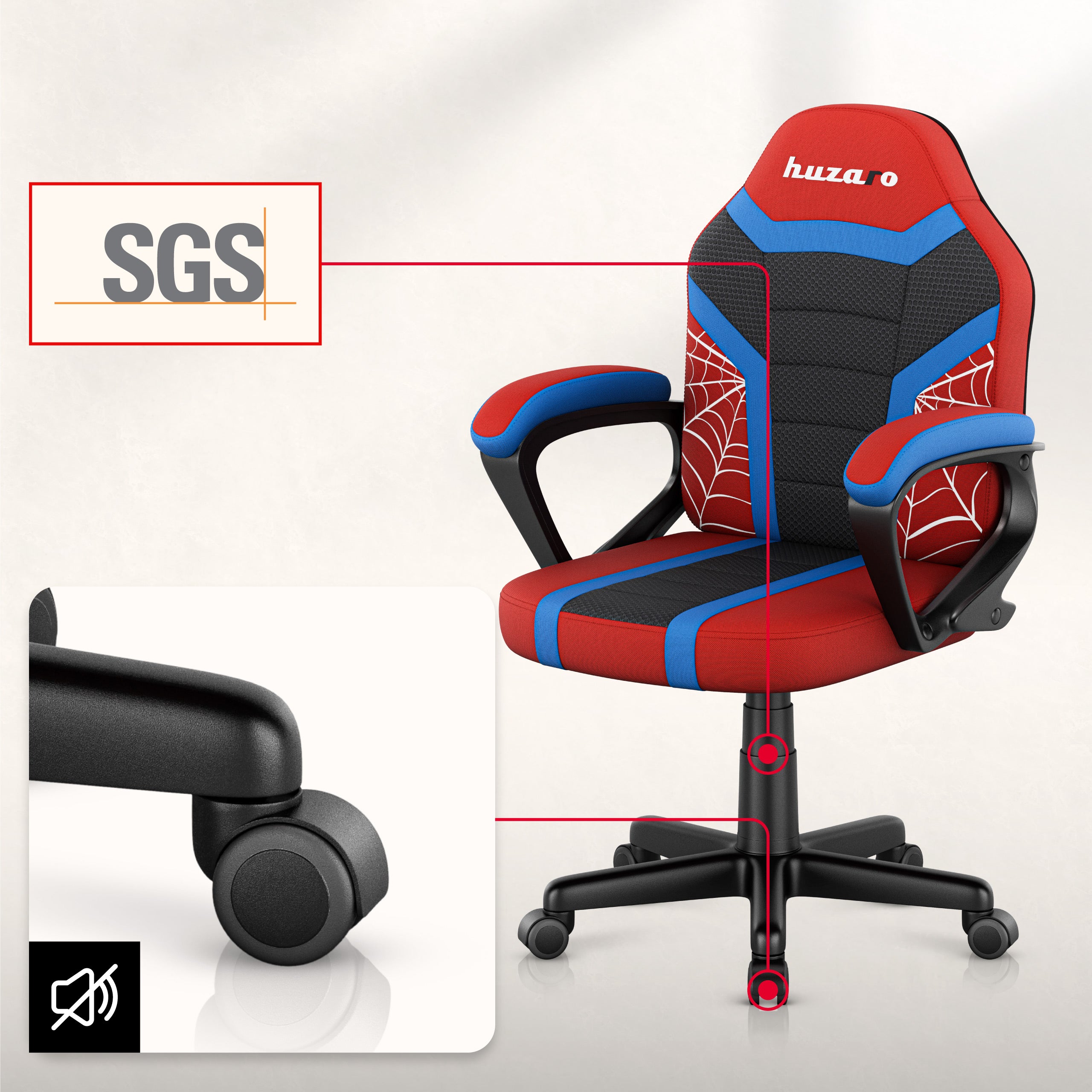 Huzaro Ranger 1.0 Spider Mesh Žaidimų kėdė vaikui