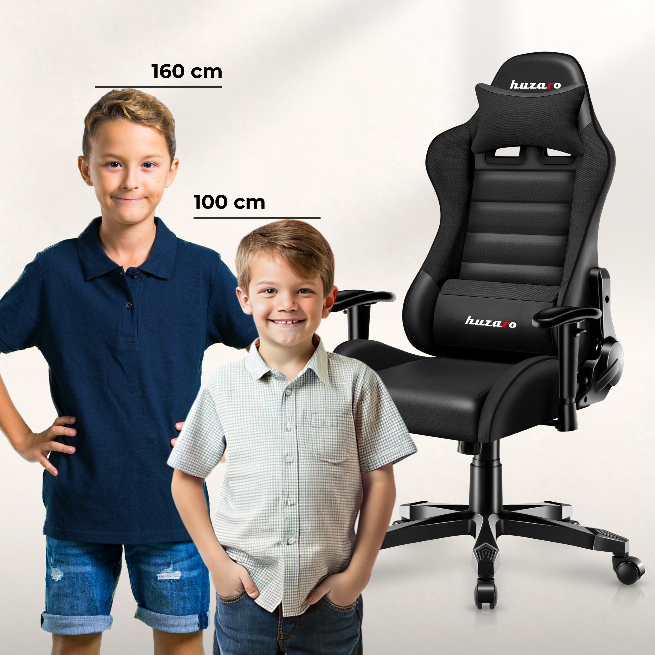 Huzaro Ranger 6.0 Žaidimų kėdė vaikui juoda