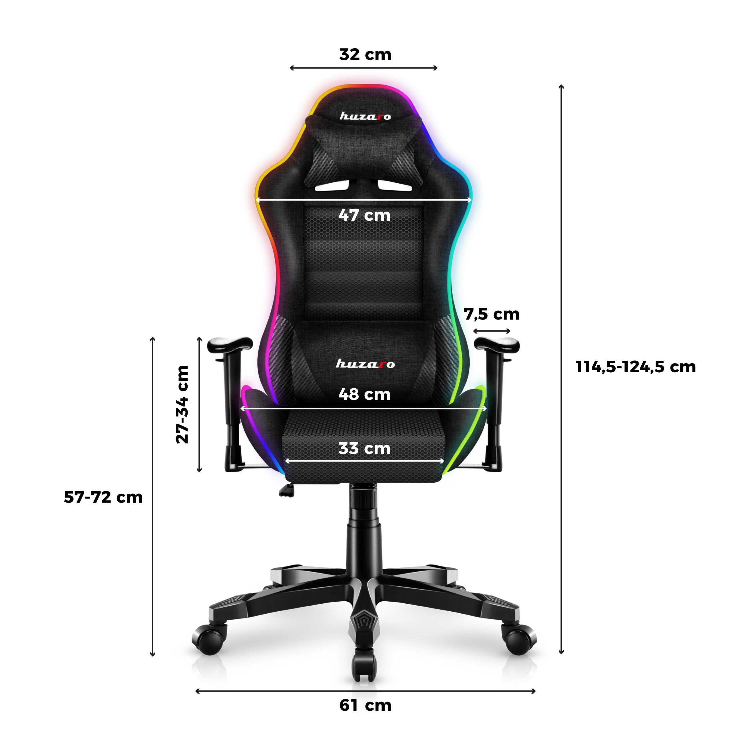 Huzaro Ranger 6.0 RGB tinklelio Žaidimų kėdė vaikui