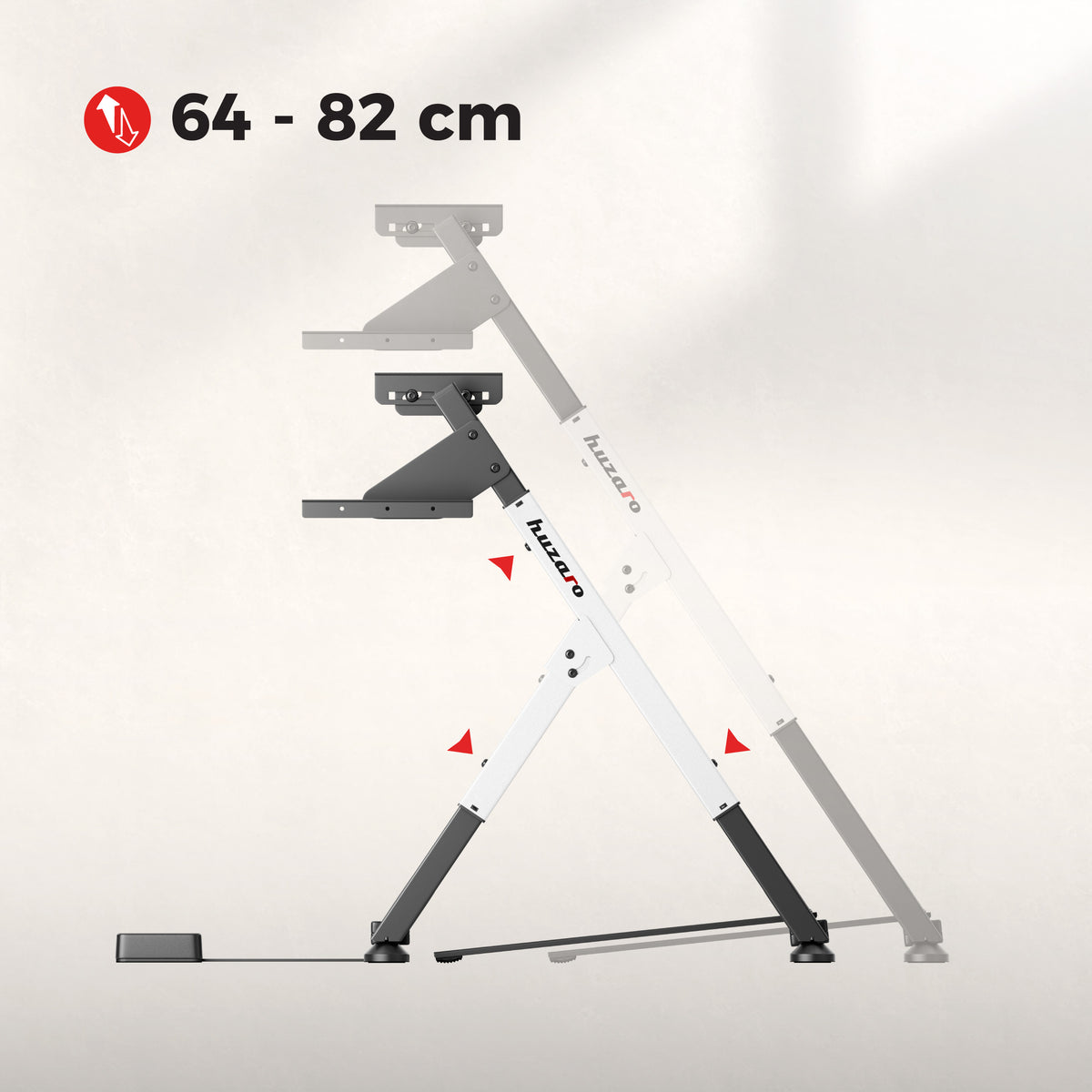 Sulankstomas sim racing rėmas Huzaro Speed 2.5 White