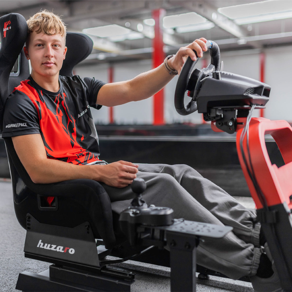 Lenktynių simuliatoriaus kokpitas Huzaro Speed 8.3 sim racing
