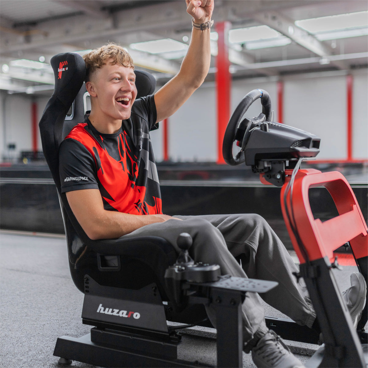 Lenktynių simuliatoriaus kokpitas Huzaro Speed 8.3 sim racing