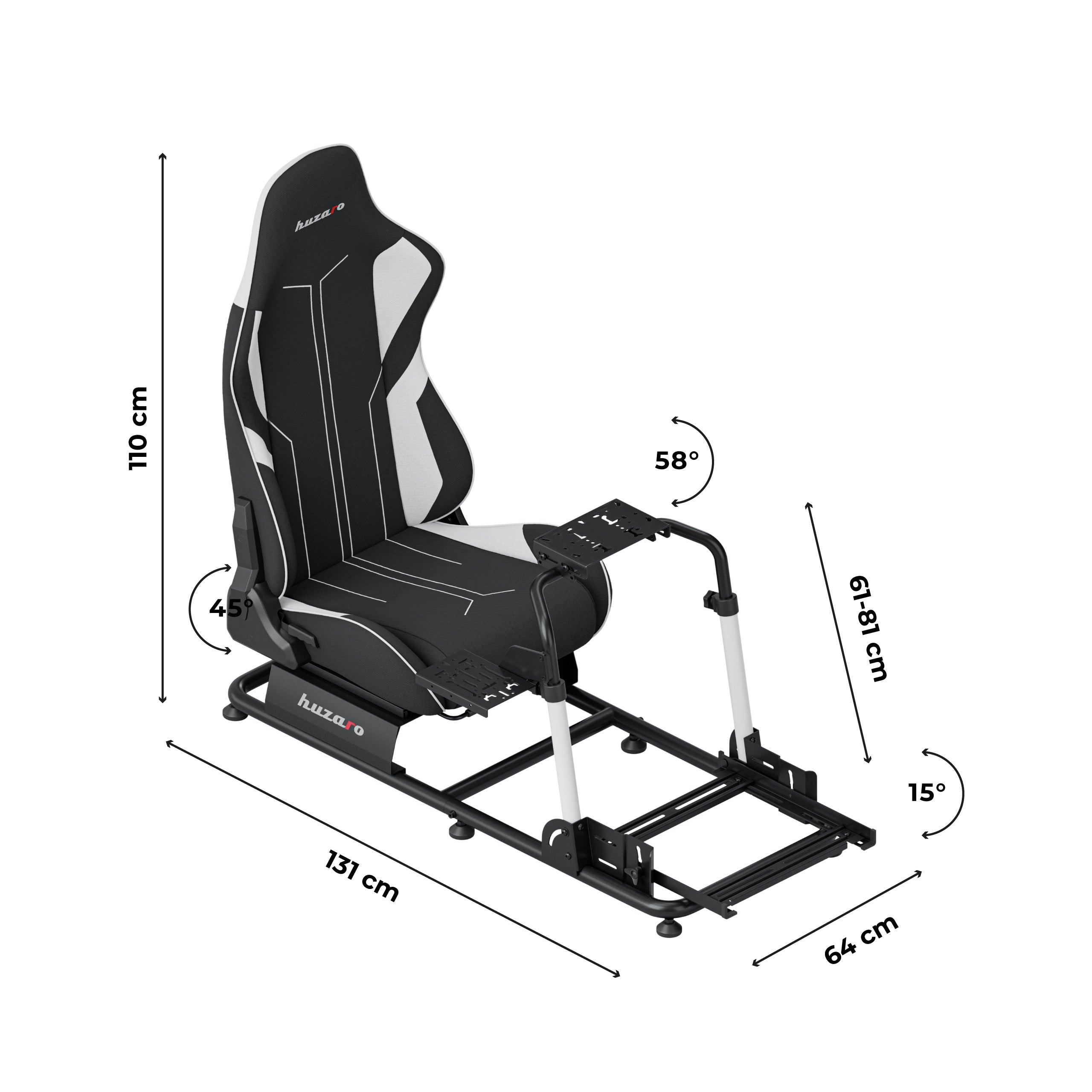 Lenktynių simuliatoriaus kokpitas Huzaro Speed 5.5 sim racing