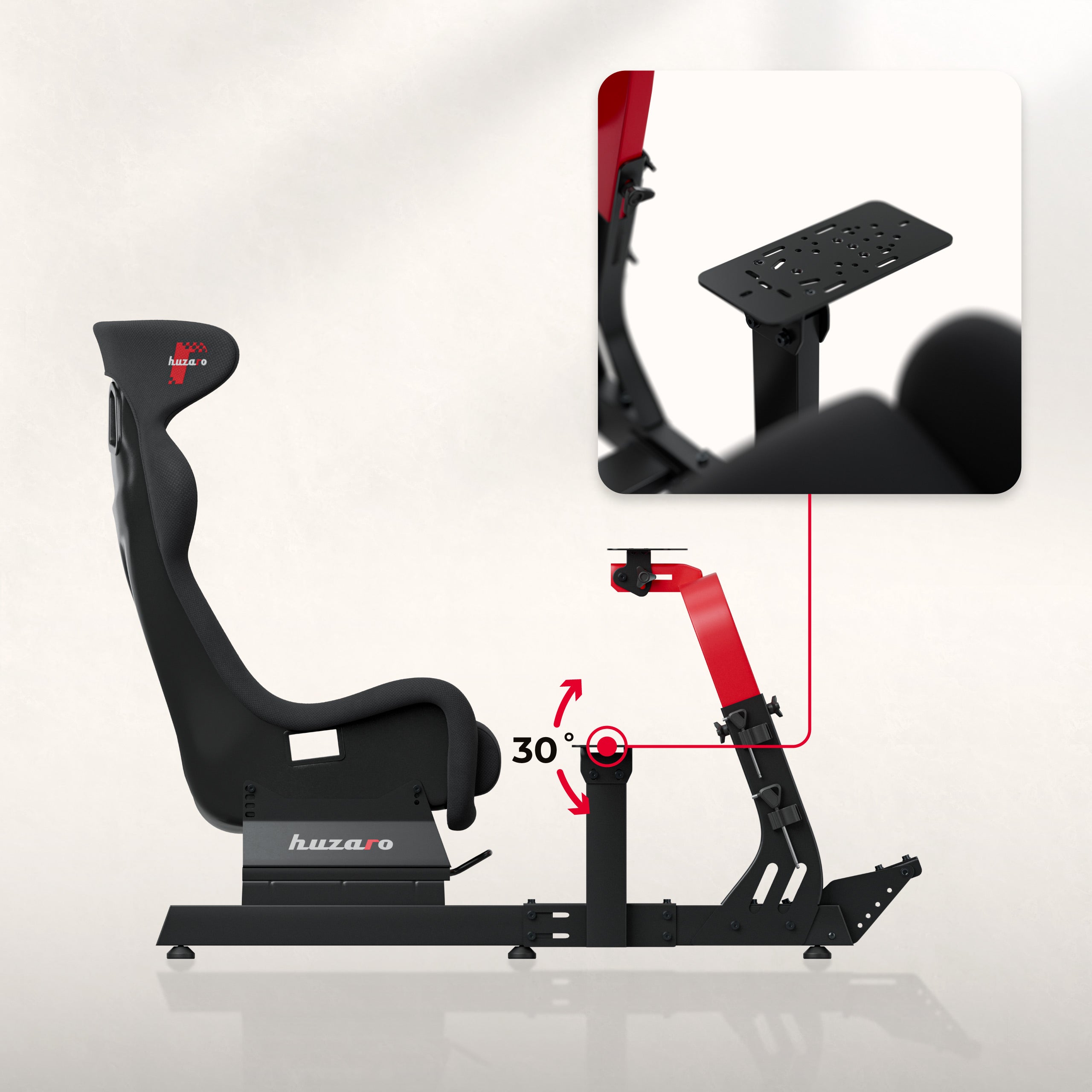 Lenktynių simuliatoriaus kokpitas Huzaro Speed 8.3 sim racing