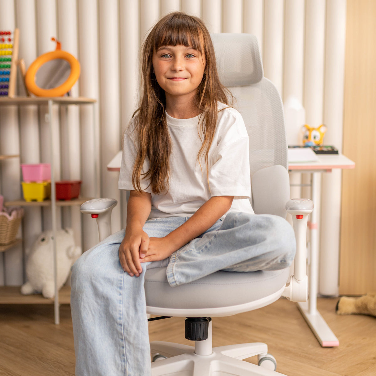 Ergonomiška vaikiška kėdutė "Mark Adler Junior 6.3 Grey