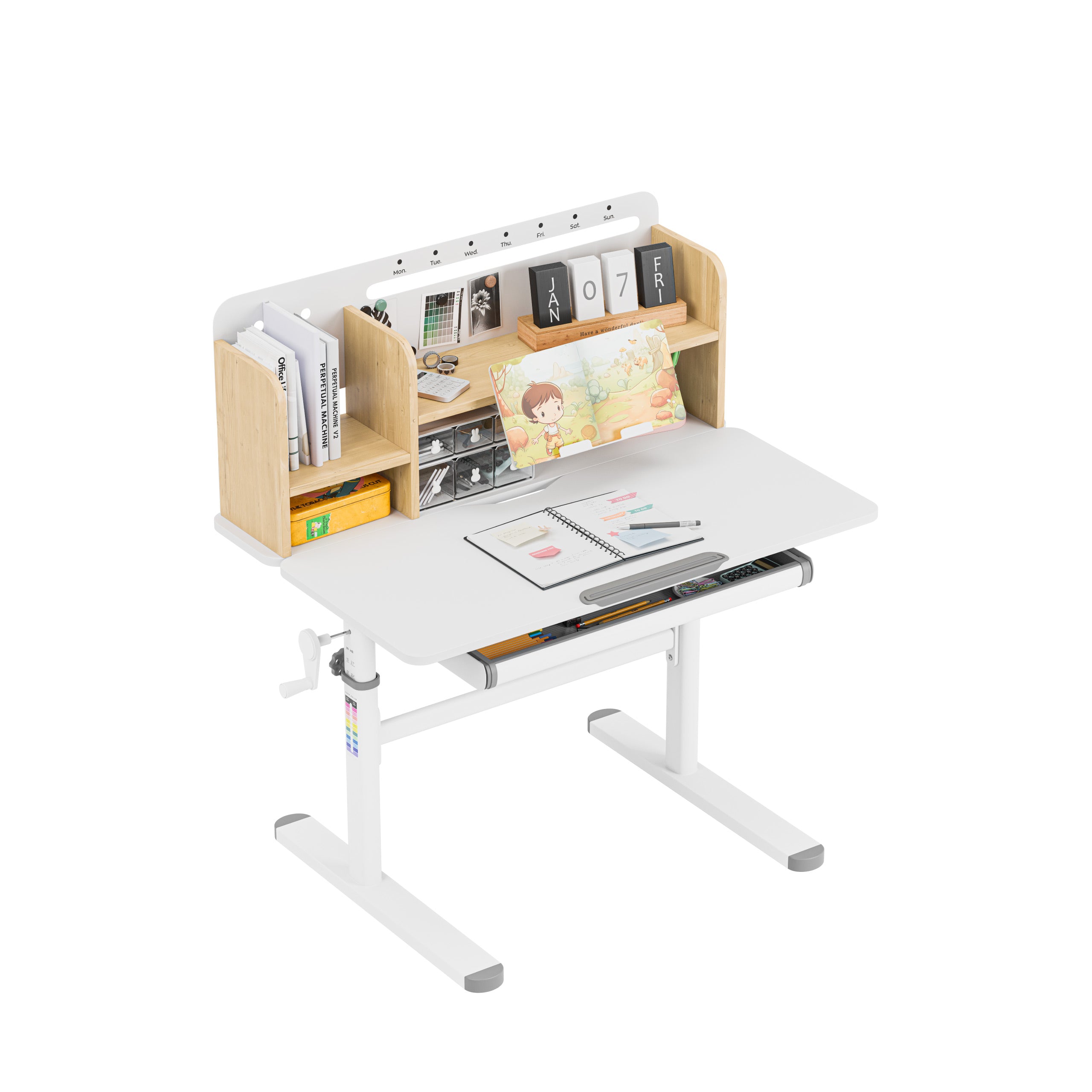 Ergonomiškas rašomasis stalas vaikams Mark Adler Study 5.0 Wood 90 cm