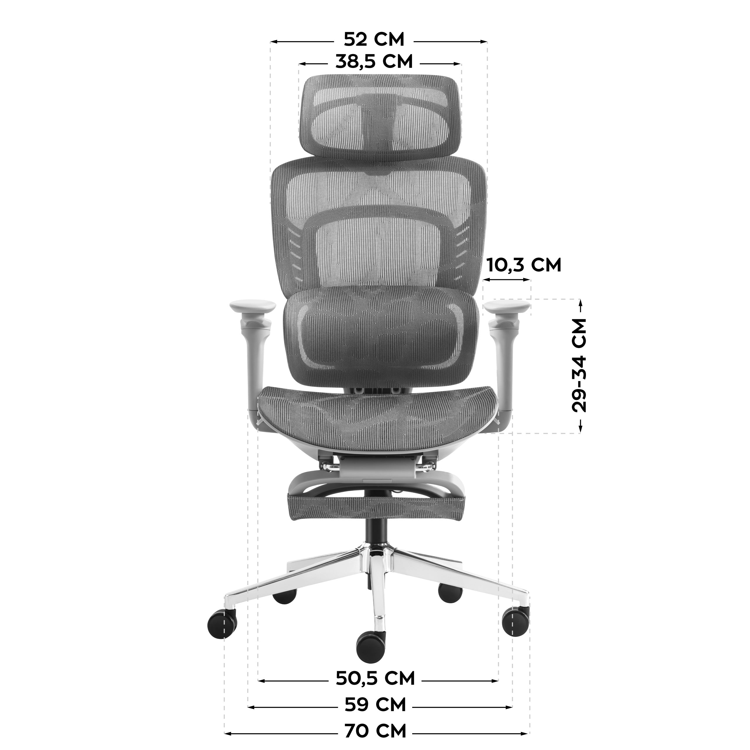 Mark Adler Visioner 8.3 Pilkas biuro kėdė